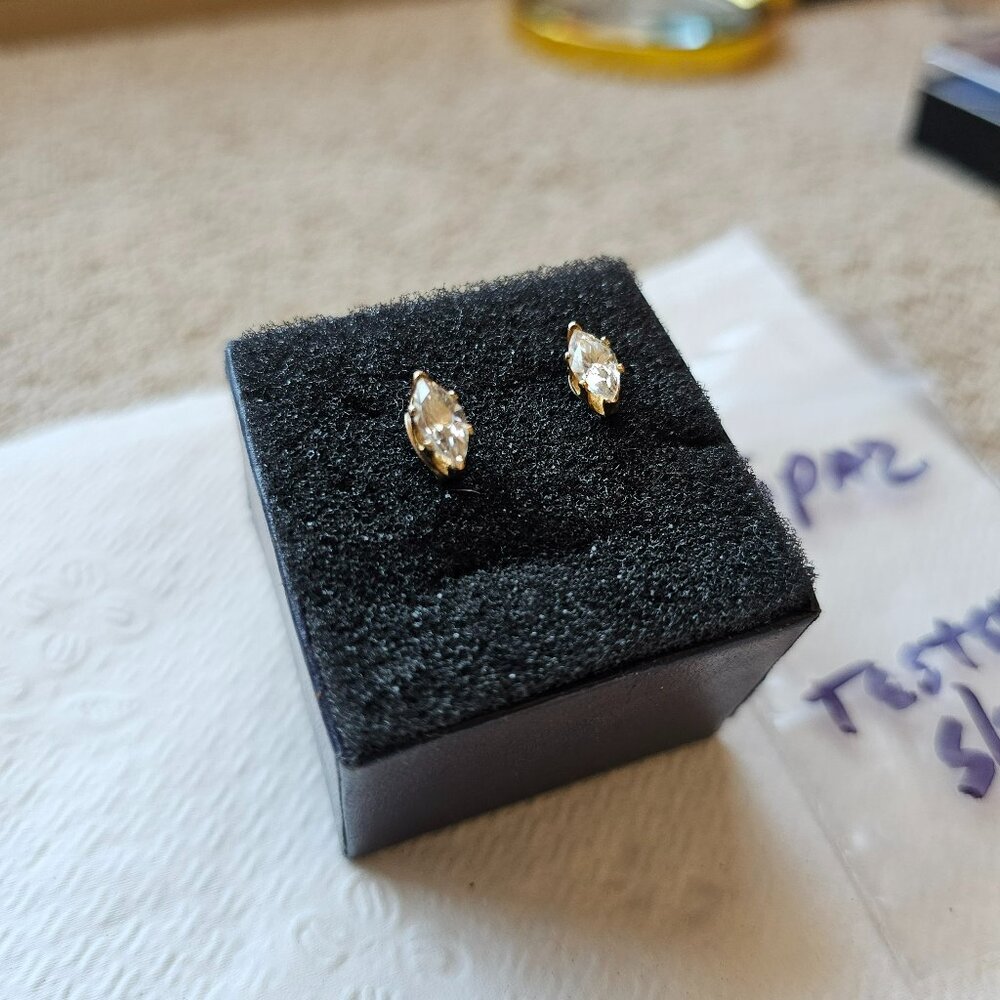 Marguise style topaz pair earrings